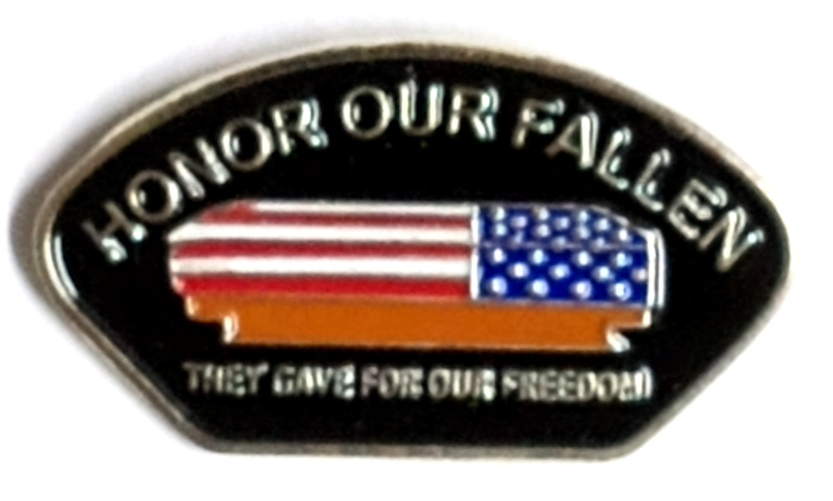 Honor Our Fallen They Gave For Our Freedom Enamel Lapel Military Pin 1"w NEW