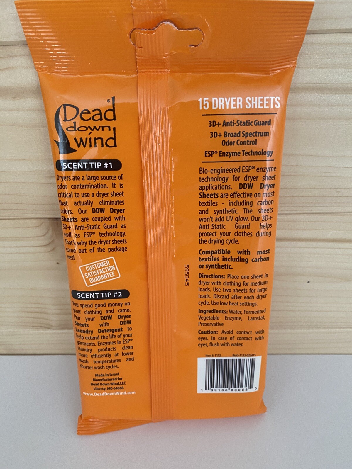Dead Down Wind 3D+ Broad Spectrum Odor Control Dryer Sheets