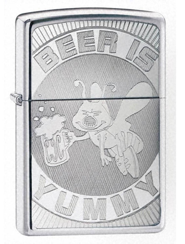 Zippo Beer is Yummy High Polish Chrome 24047