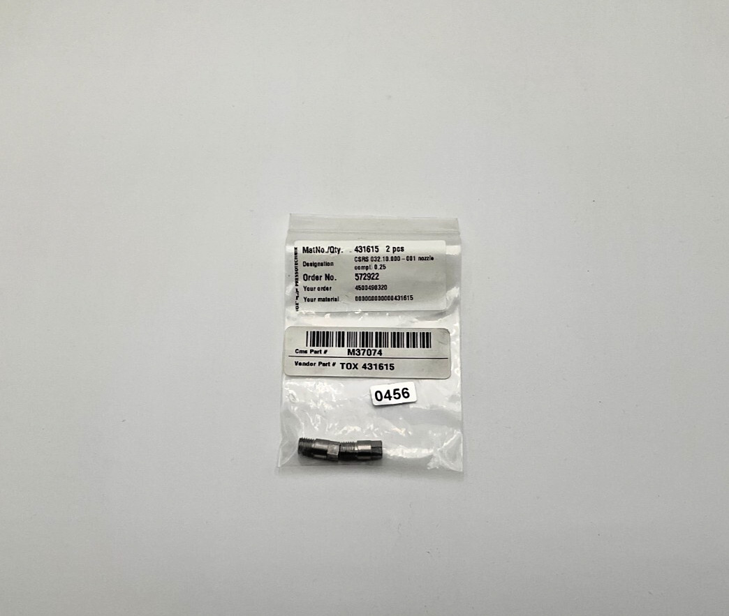 TOX Pressotechnik  CSRS 032.10.000-001 Nozzle 431615 Lot of 2 New (VT)