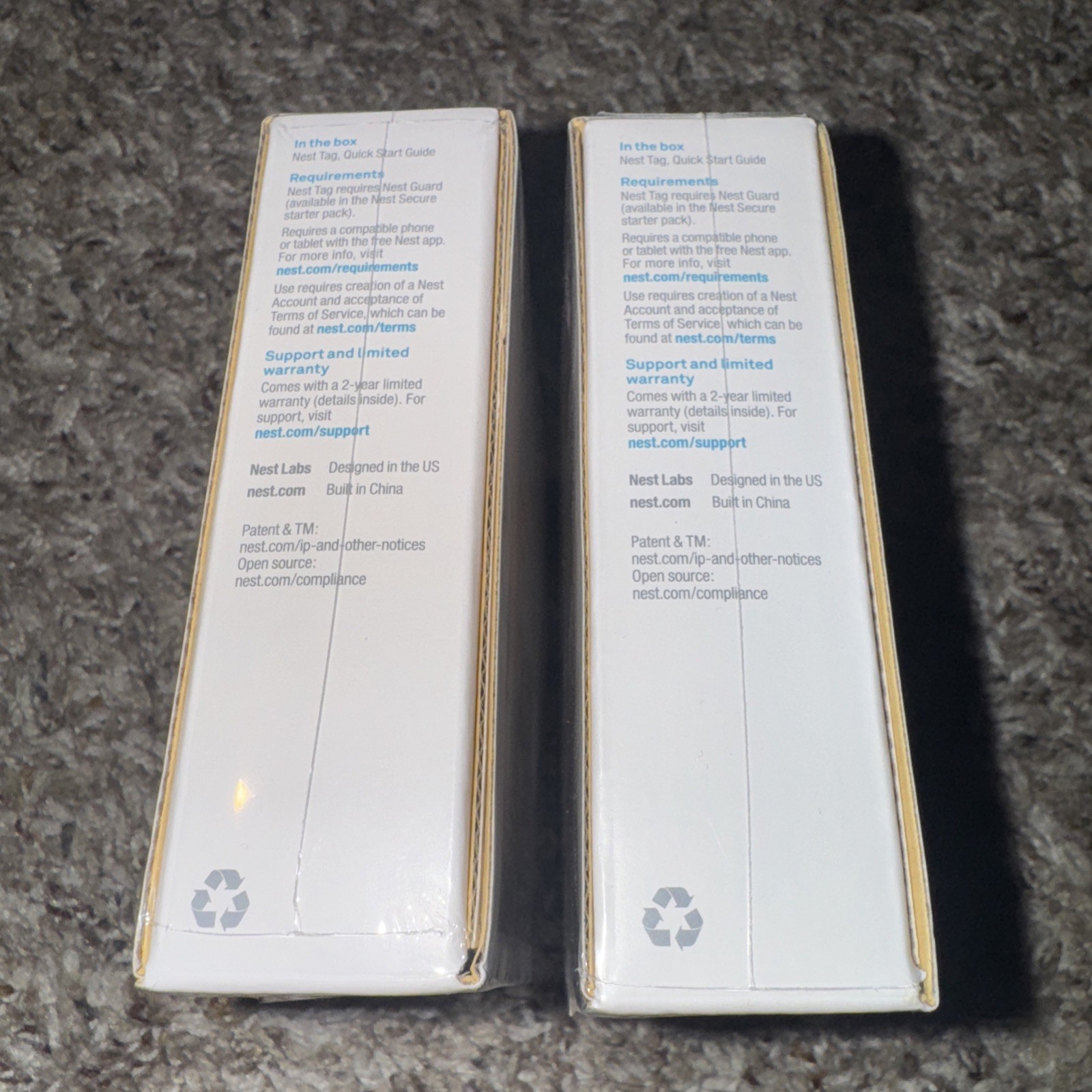 Two Nest Tag Keychain Access Control for Nest Secure System NEW SEALED