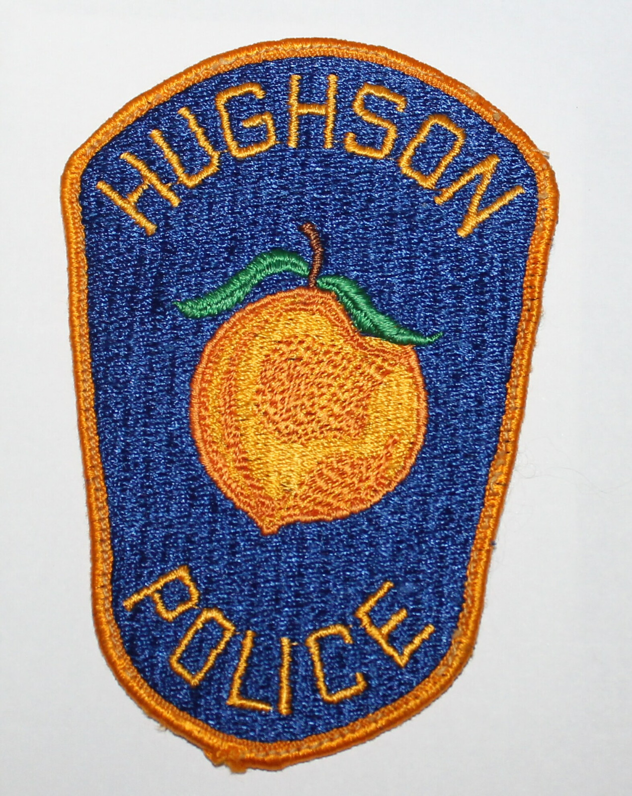 Defunct HUGHSON POLICE Stanislaus Co California Used Vintage Fully Embroidered