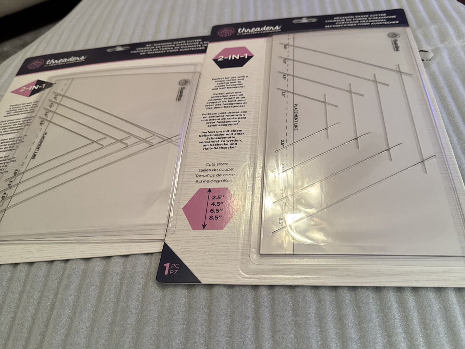 Threaders Crafters Companion Shape Cutters X 2, Hexagon And Diamond, New,
