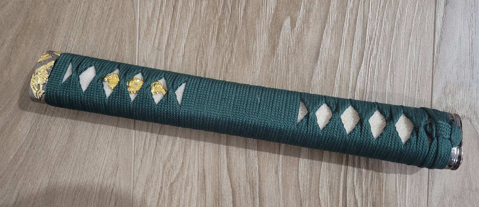 Tsuka For Japanese Katana Sword DIY, with real ray skin and alloy fittings