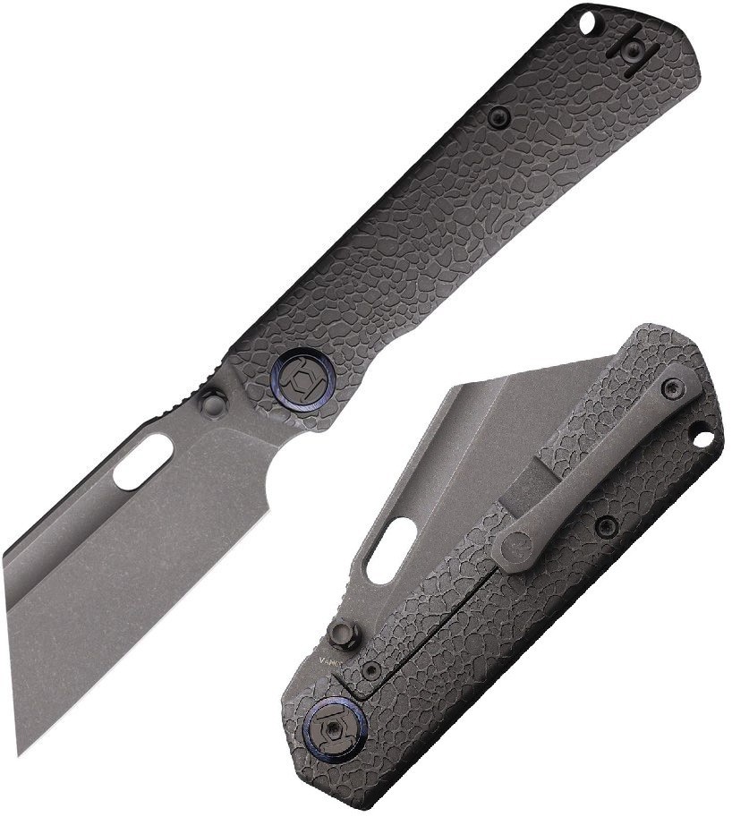Kunwu Knives Cochise Folding Knife 3.5" VANCRON Steel Blade Titanium Handle
