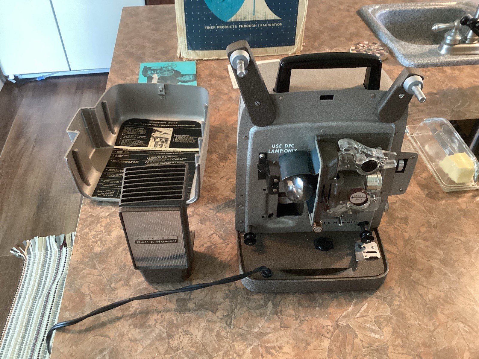 Vintage Bell & Howell 245 BA 8mm projector, runs, manual included Original Box!