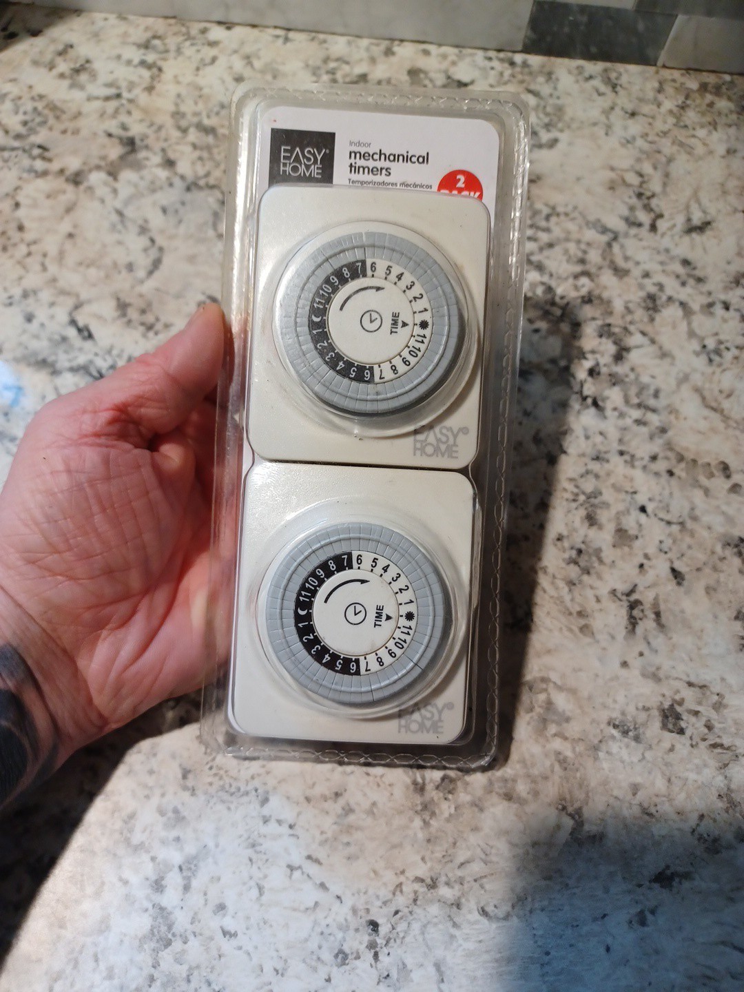 New 2 Pack Easy Home Indoor 24hr Mechanical Timers Unopened Instructions Inc.
