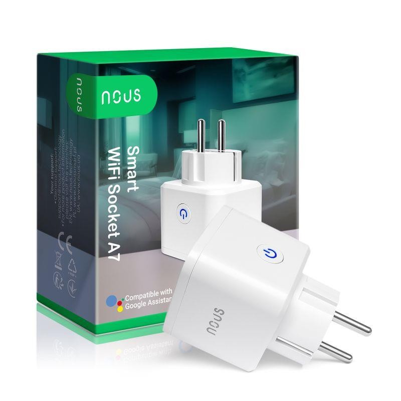 WiFi Wireless Smart Socket Plug 16A, 3680W, TUYA / smart Life, NOUS A7