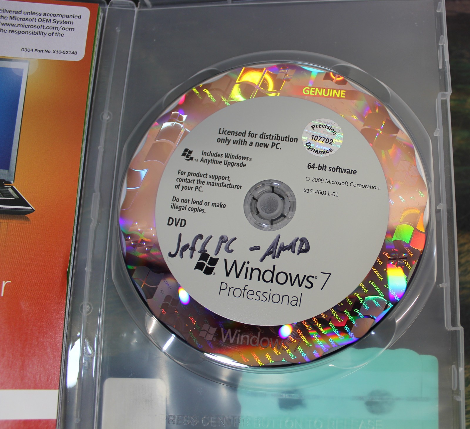 Microsoft Windows 7 Professional 64bit