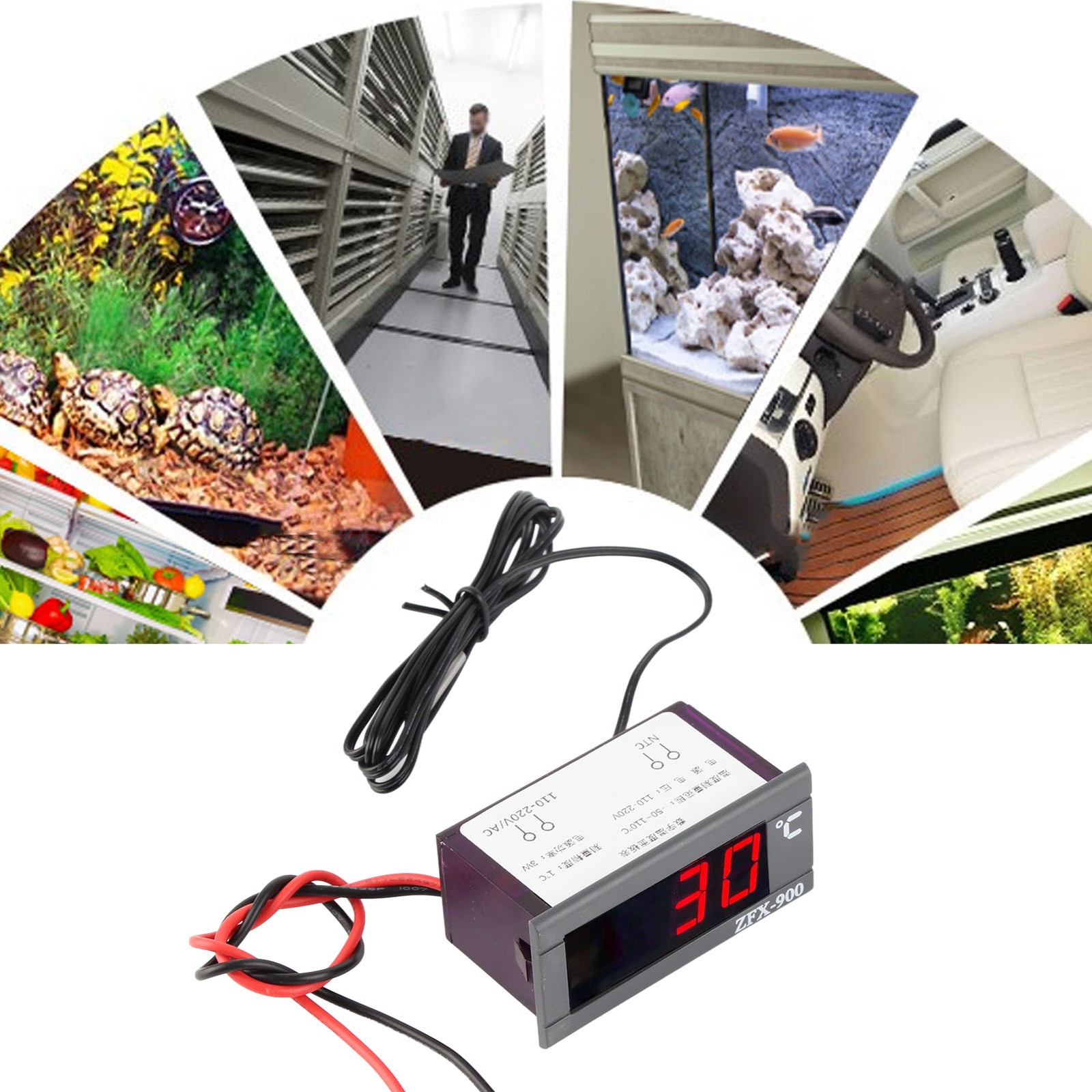 1 Digital Temperature Controller Accurate Reliable For Refrigerated Cabinets ABS