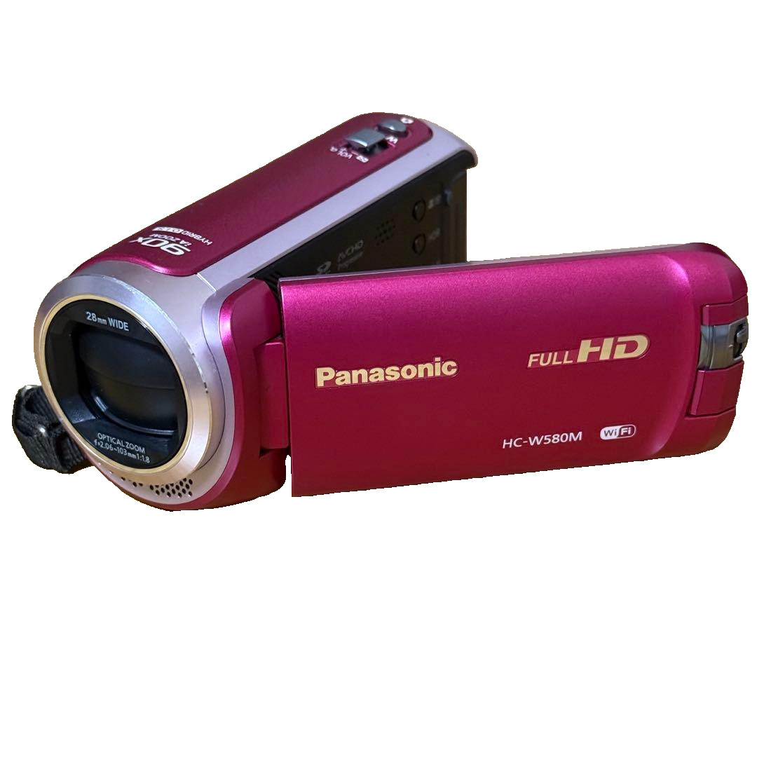 Panasonic HC W580M Full HD Camcorder Twin Camera 50x Zoom 32GB Video Camera Pink