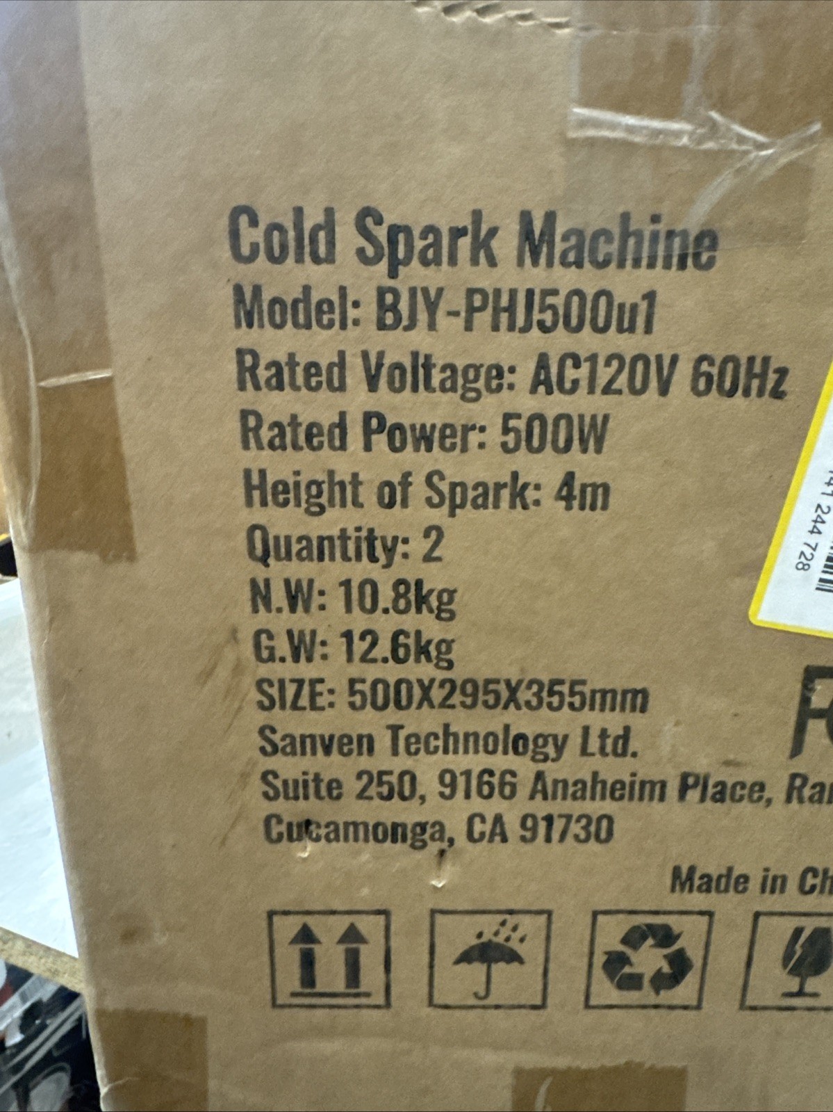 Vevor Cold Spark Firework Machine 500W 6.6FT - 13FT Quantity 2