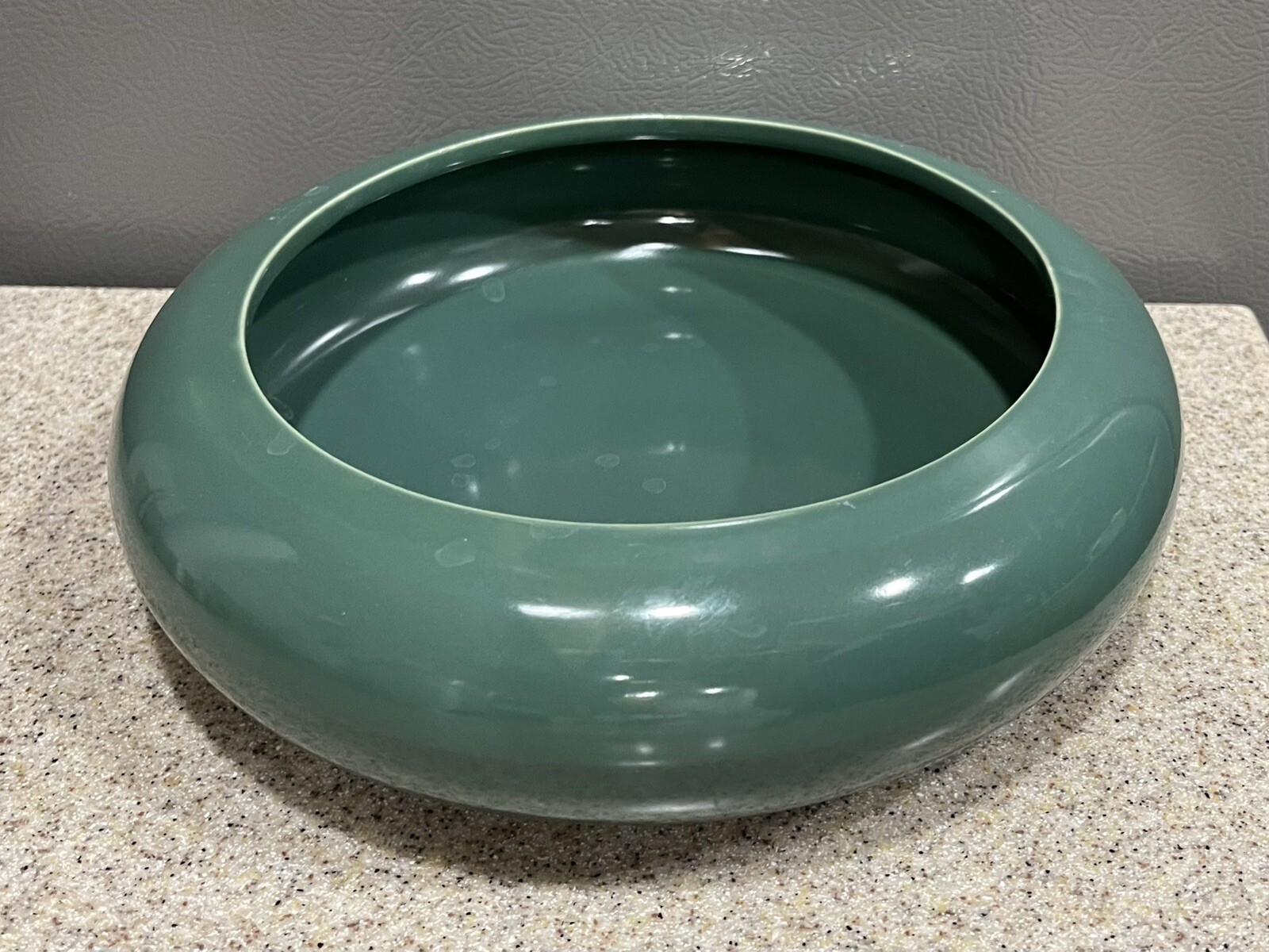 Vintage LBK Marketing Green Ceramic Glazed Bowl in Excellent Condition