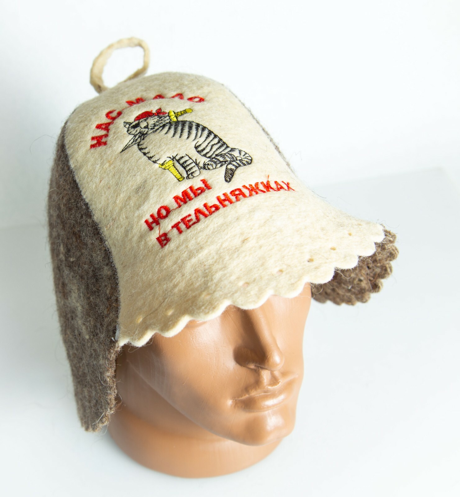 Sauna Hat sheep wool Felt Russian Banya for men  Russian Airborne Troops