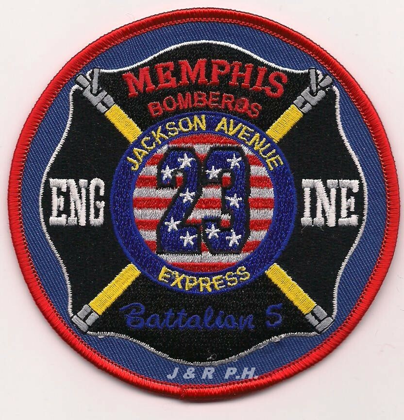 Memphis  Engine 23 "Bomberos", Tennessee (4" round size) fire patch
