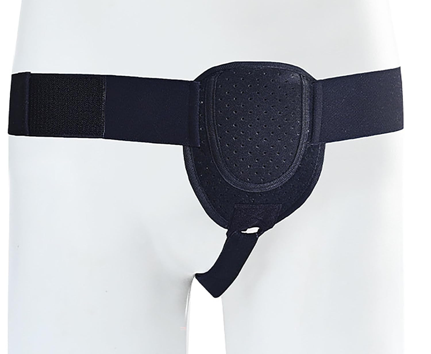 Adjustable Hernia Belt for Men Medium Waist Support Groin Left & Right Black