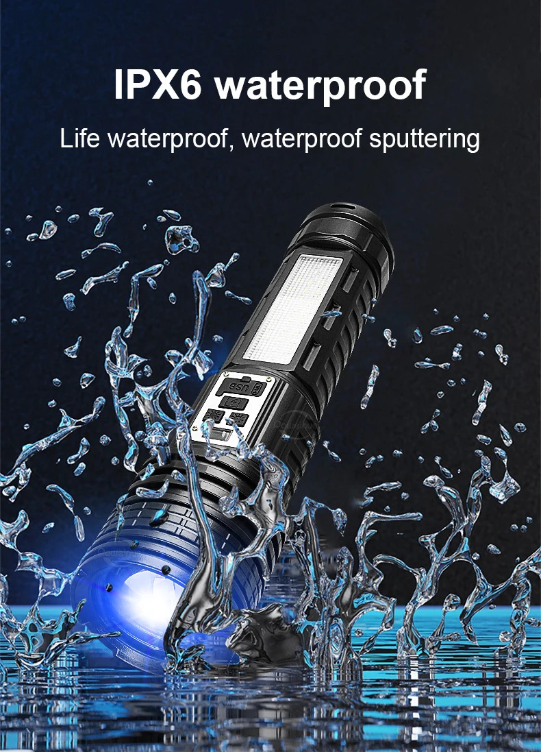 19000000LM Most Powerful Flashlight High Power Rechargeable Led Flashlight US