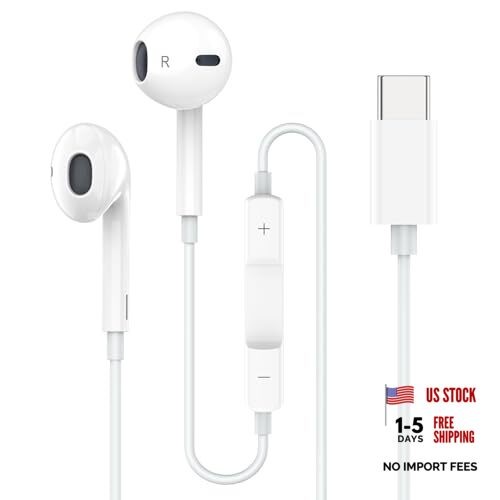 Sundix USB C Headphones for iPhone 17 16 15, Wired Headphones, Wired Earbuds
