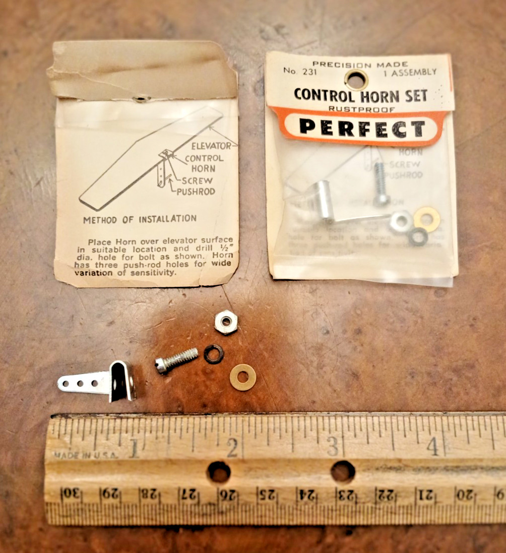 PERFECT#231 CONTROL HORN, 2 SETS, NEW OLD STOCK