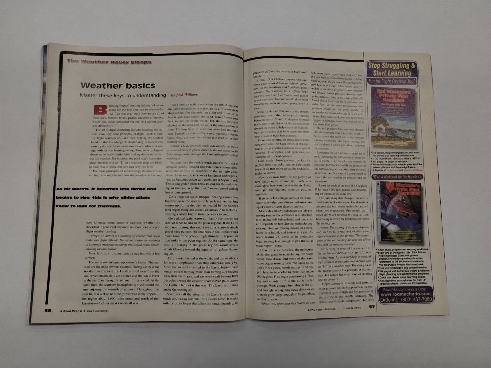 AOPA Flight Training Magazine October 2003-Original
