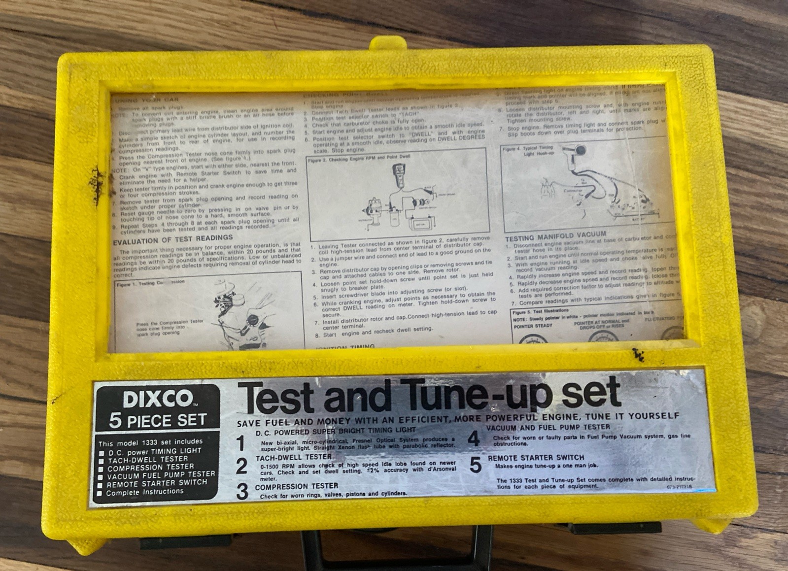 Dixco Model #1333 test and tune-up set box not perfect untested used 073-21721B