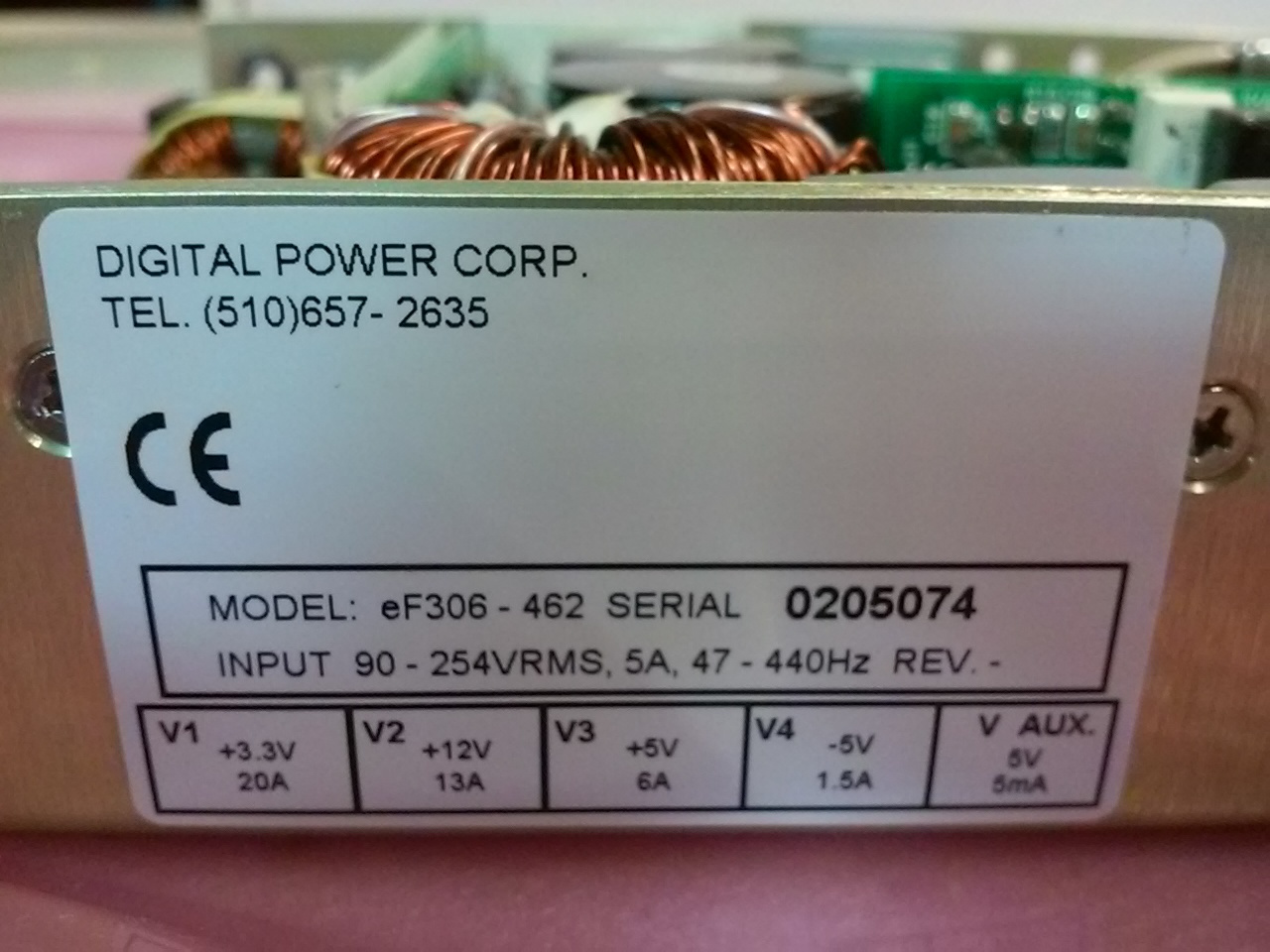 New TELKOOR Digital Power eF306-462 Open Frame Variable Output DC Power Supply