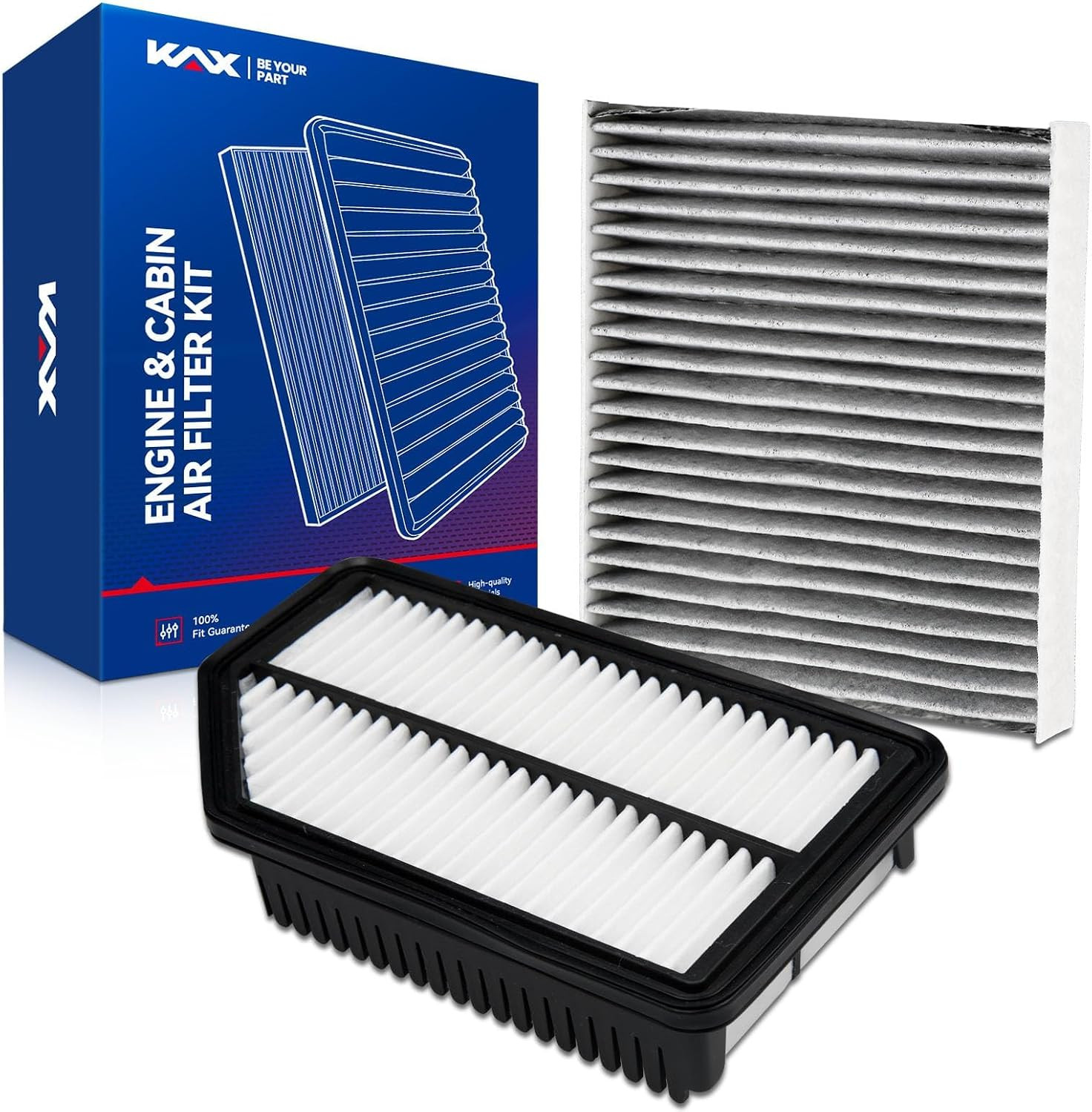 Engine & Cabin Air Filter Kit, Replacement for Kia Soul 2012-2013, Replace# CA11