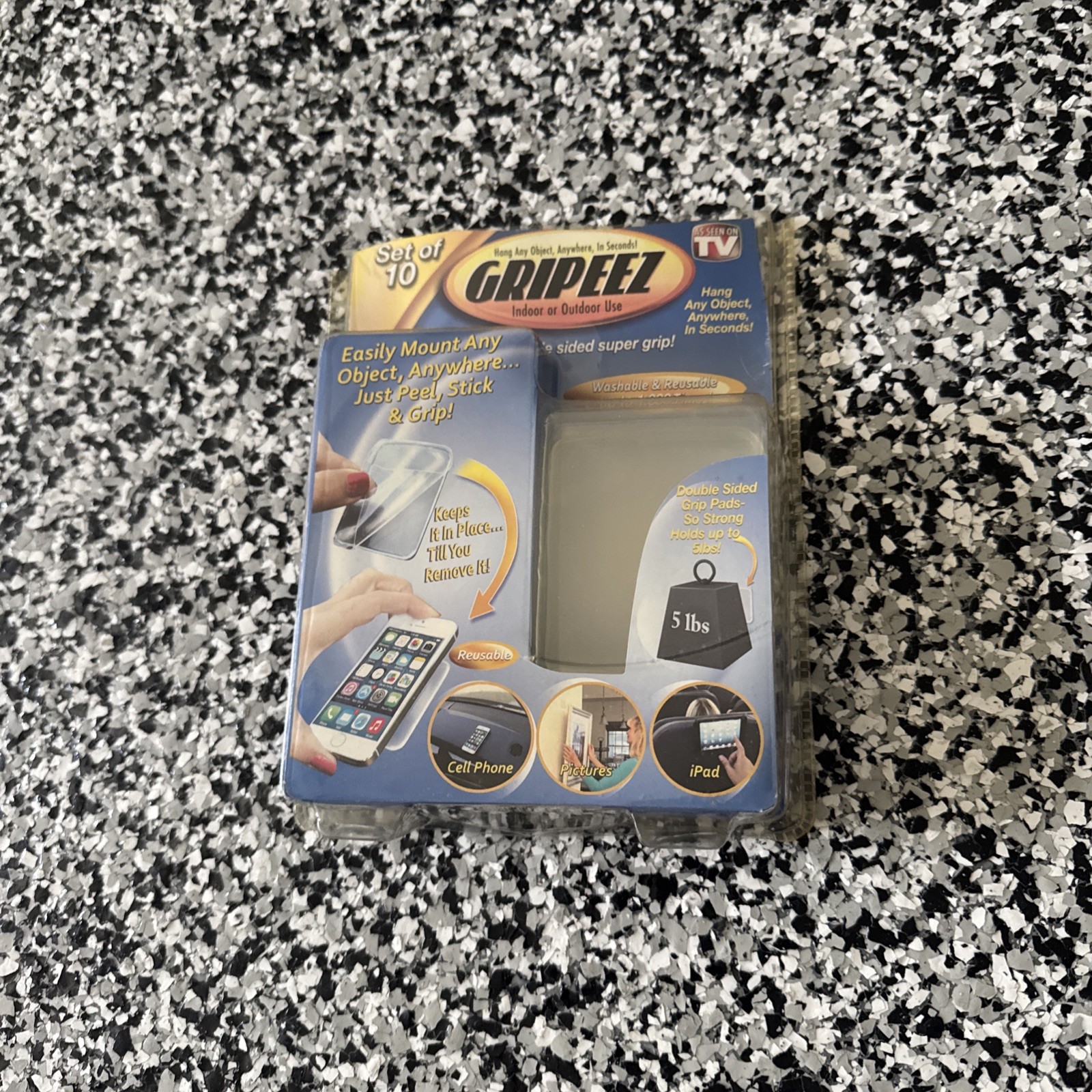 GRIPEEZ As Seen On TV Easily Mount Objects Reusable Super Grip Set of 9