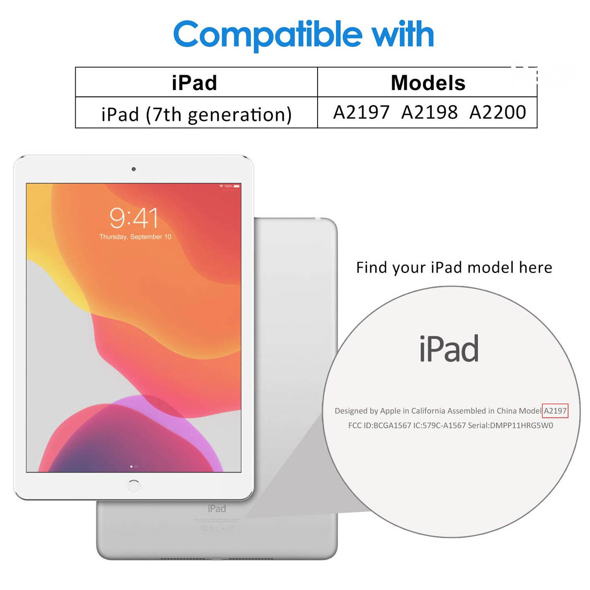 [Fit For iPad 9th Gen 2021] [3Pcs] Screen Protector Films, Case&Pencil Friendly