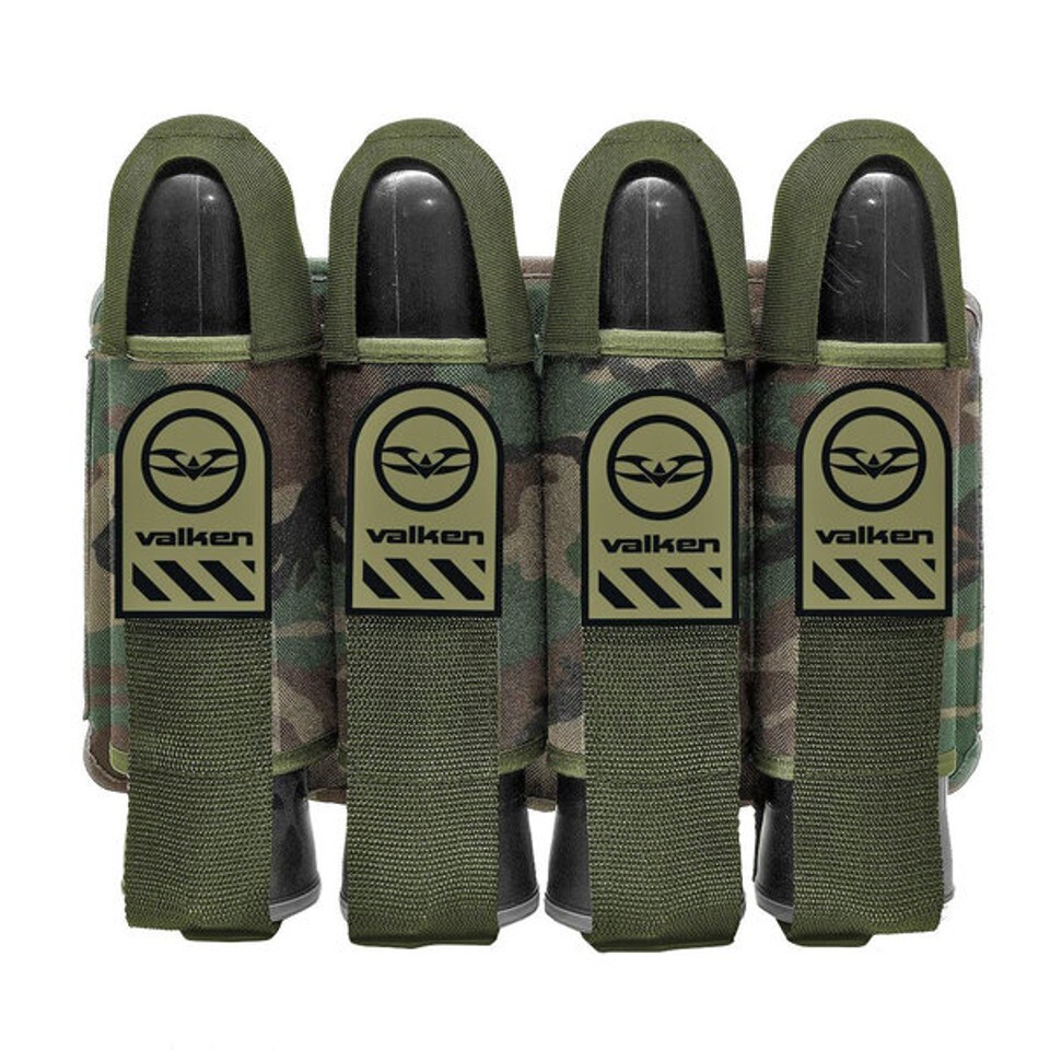 NEW VALKEN ALPHA 4 Pod Paintball Harness - Green Woodland Camo Camoflauge