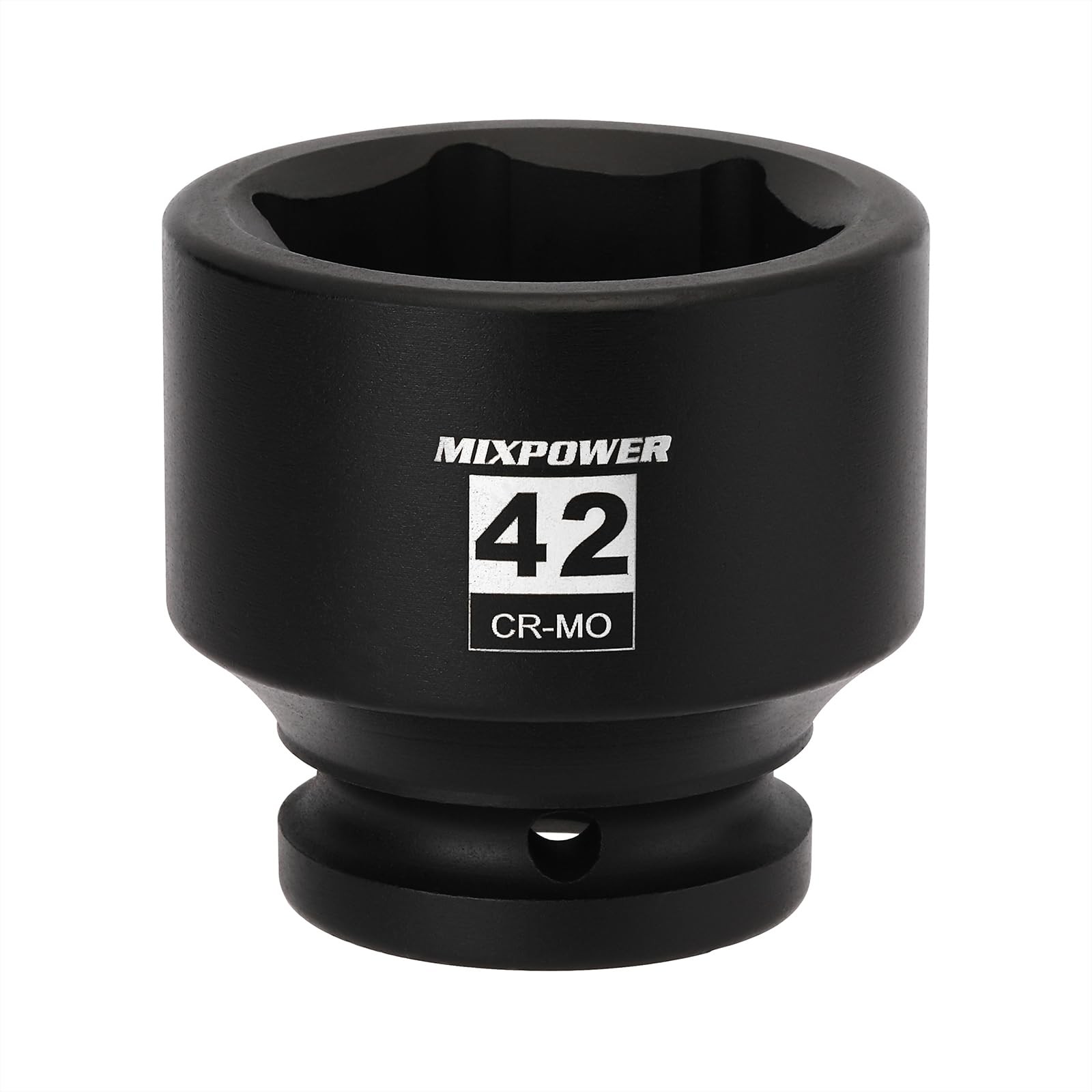 MIXPOWER 3/4" Drive Shallow Impact Socket, 42mm, CR-MO, Metric, 42mm