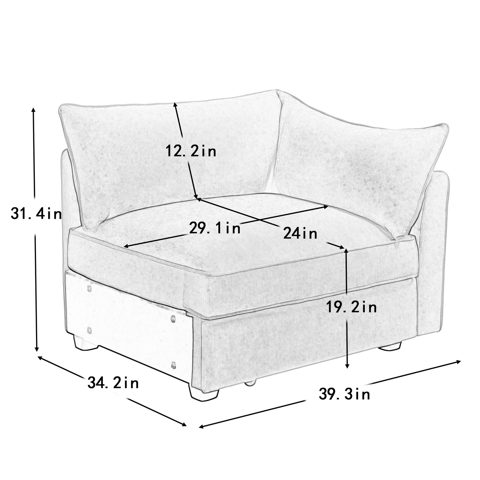 Sofa RSF Velvet-Orange|Orange