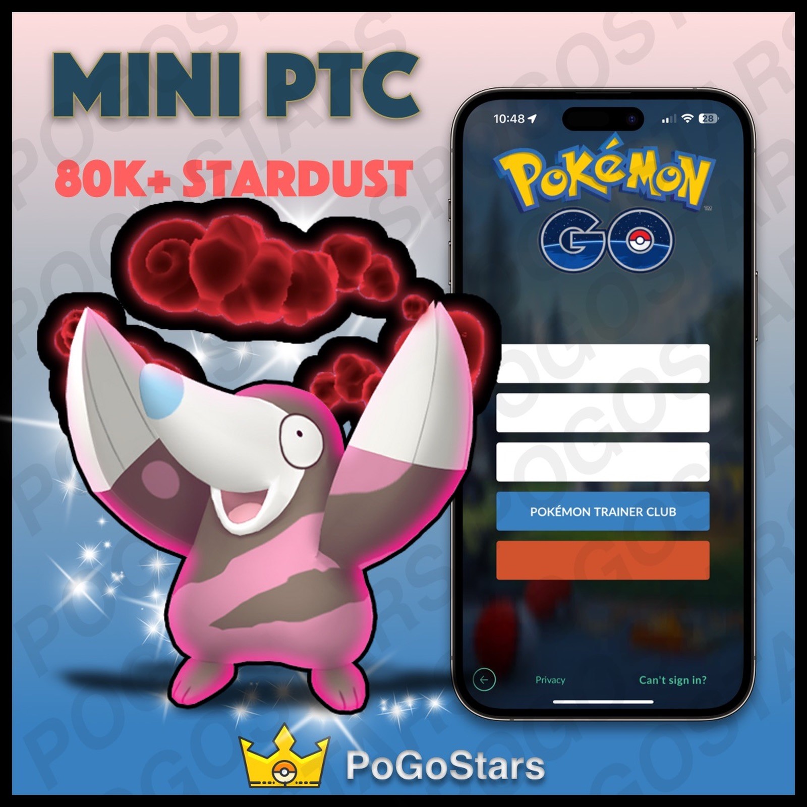 Pokémon PTC Go - Dynamax Shiny Drilbur - 80K Stardust✨Read Description✨