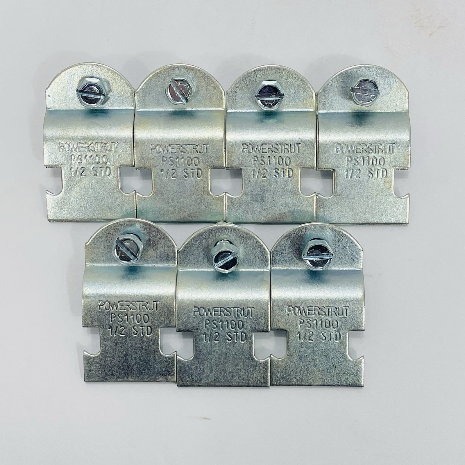 Lot of 7 Powerstrut PS1100 1/2” STD Rigid Conduit Clamps ~New Surplus~