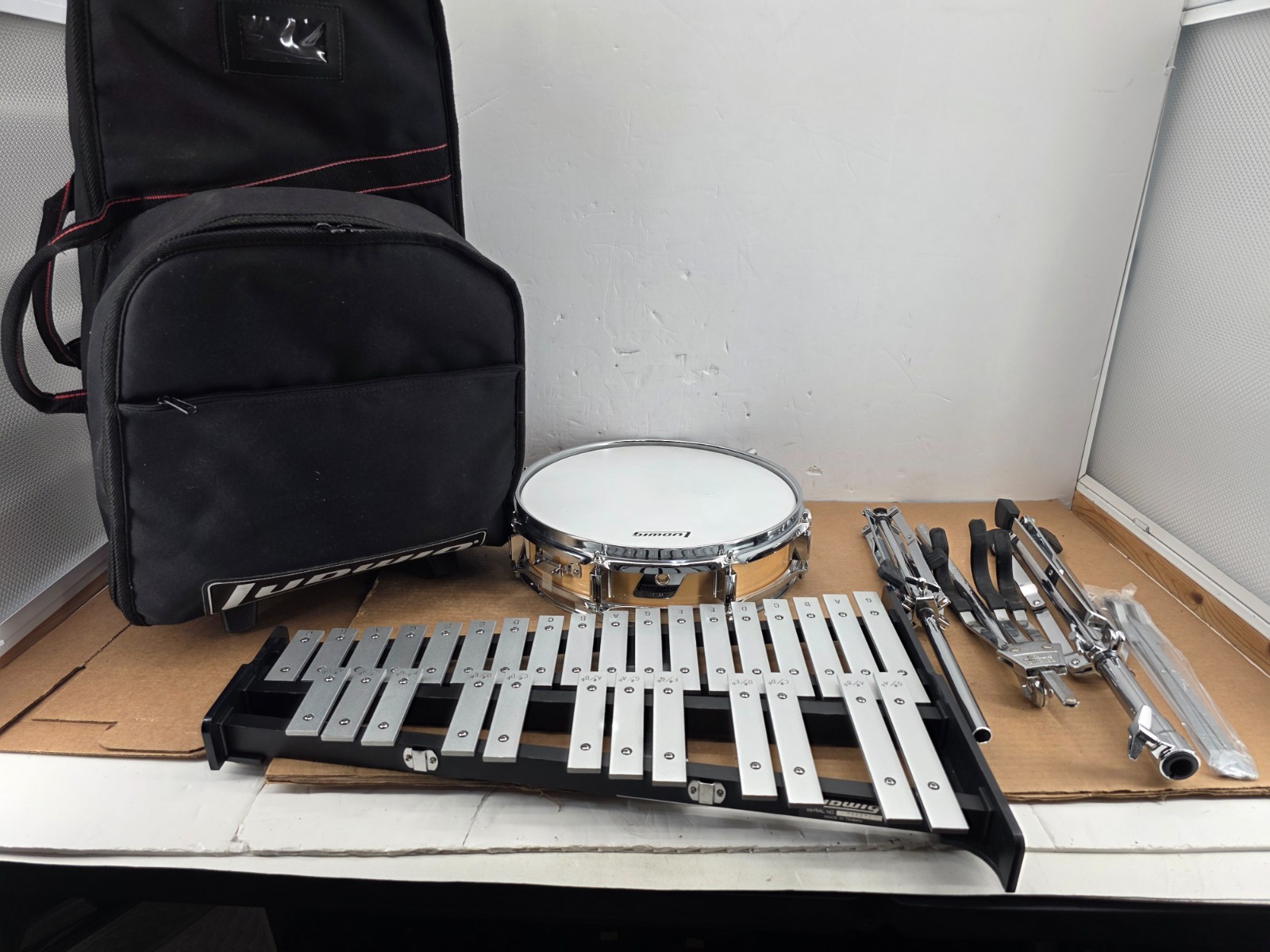 Ludwig Drum and Bells/xylophone  Student Combo Kit with Roller Case & Sticks