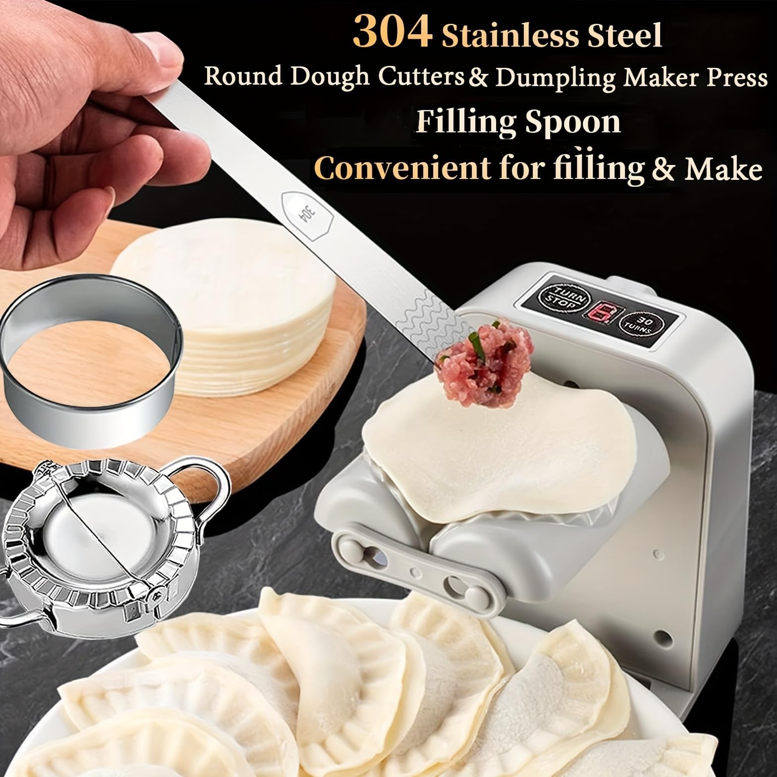 Electric Dumpling Maker Rechargeable Automatic Dumpling Maker Machine Mould 2...