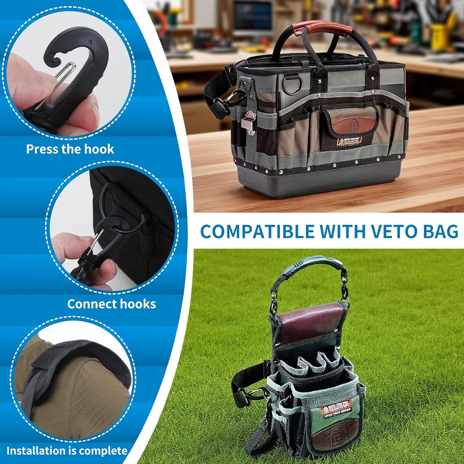 63" Adjustable Shoulder Strap Compatible with Veto Pro Pac,with Detachable Thick