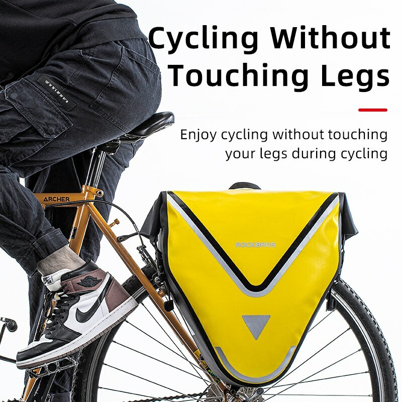 ROCKBROS Bike Panniers Waterproof Rear Rack Bag Max 20L for Cycling Traveling
