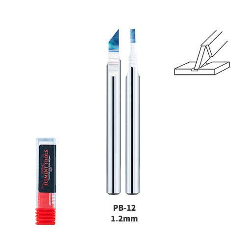Dspiae 1.2mm Tungsten Steel Push Broach (Chisel) Shank Dia: 3.175mm