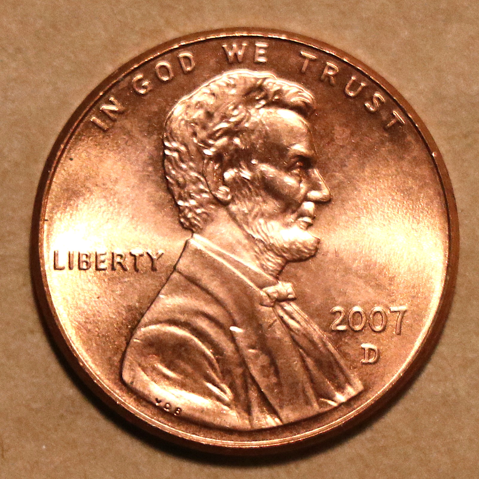 2007 D Lincoln Memorial cents BU