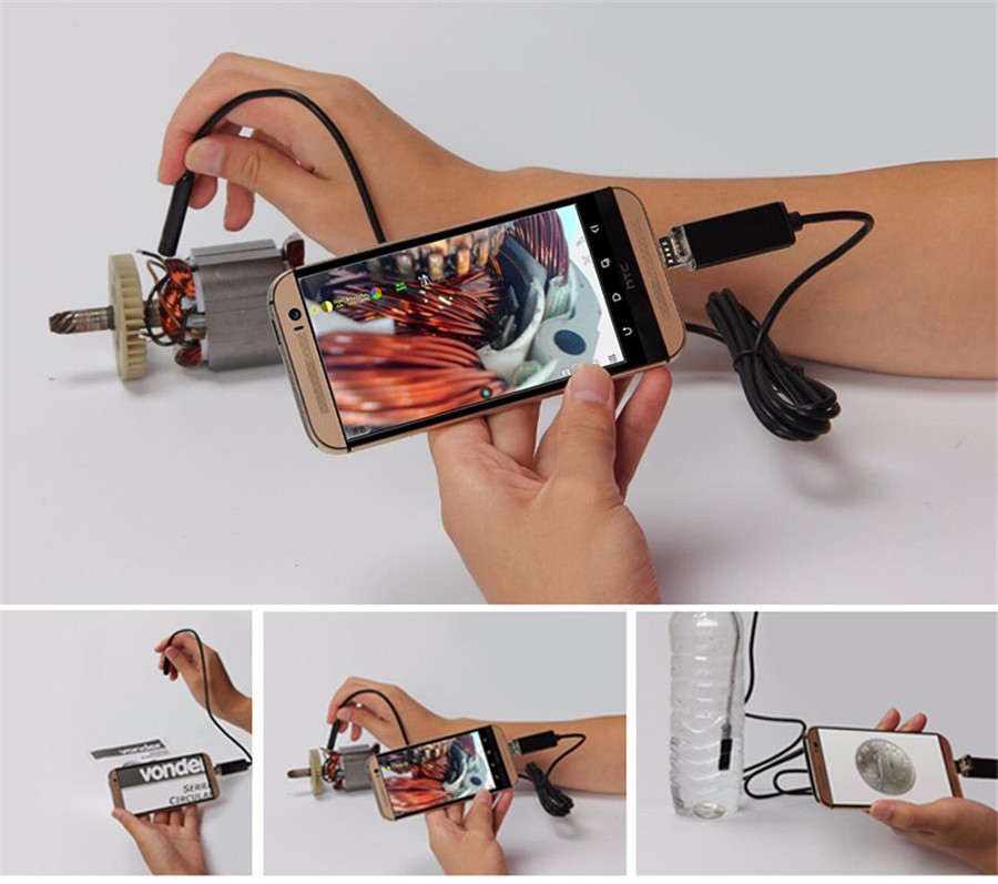 Micro USB Flexible Inspection Camera Endoscope Borescope For Android Phone PC