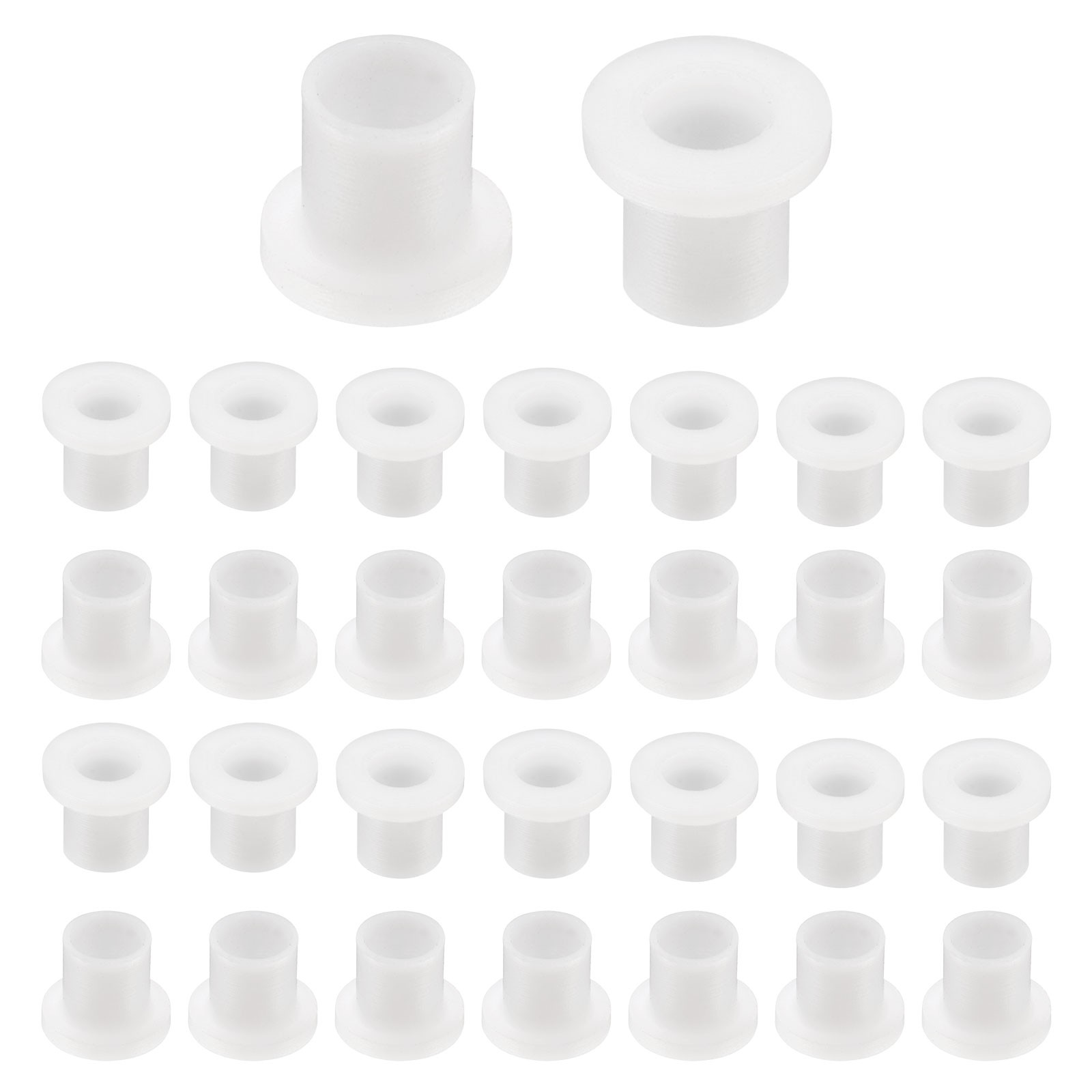 30pcs Flanged Sleeve Bearings ID 3.2mm x OD 4mm x Length 5mm White