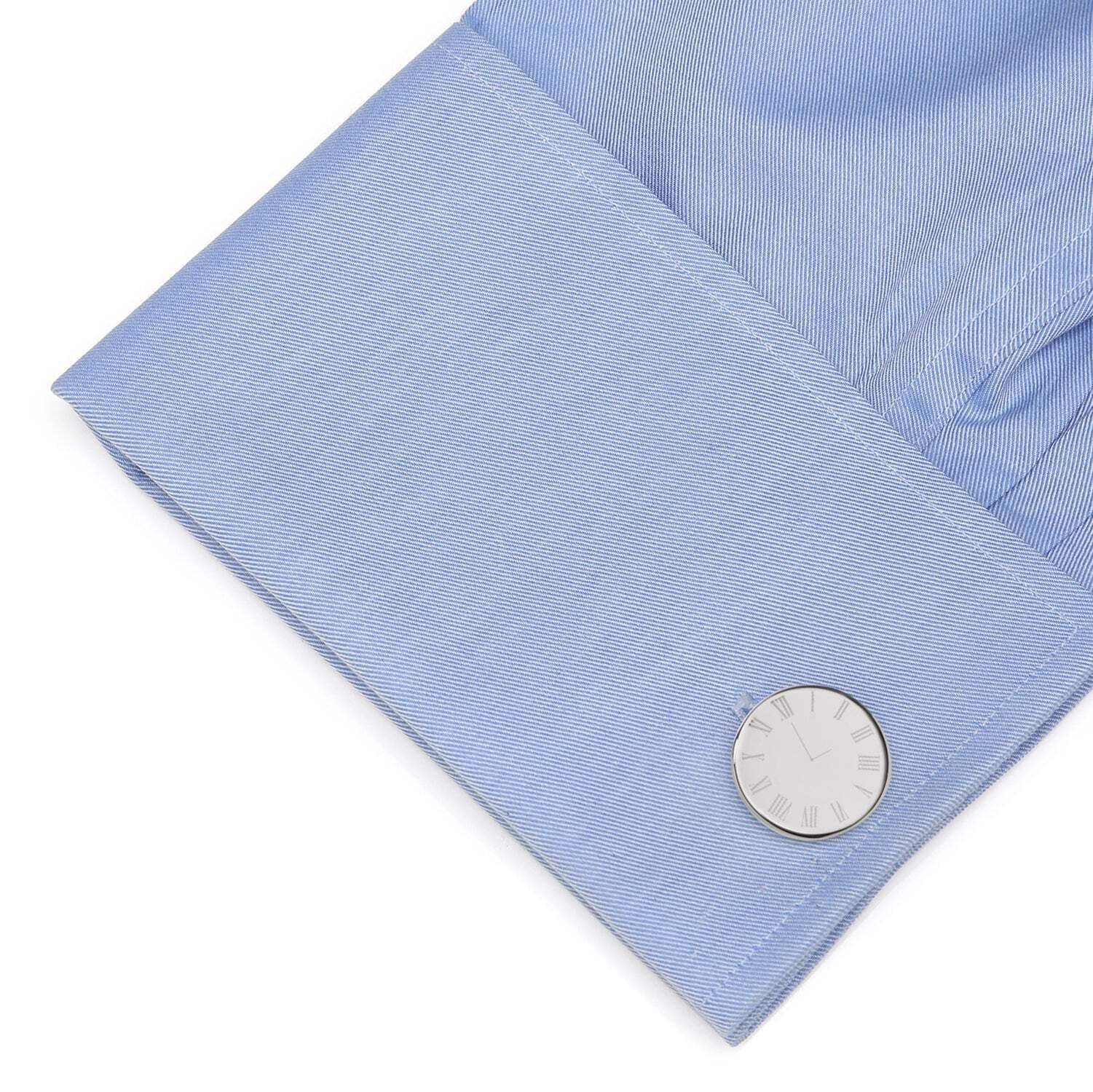 Custom Clock Engravable Cufflinks