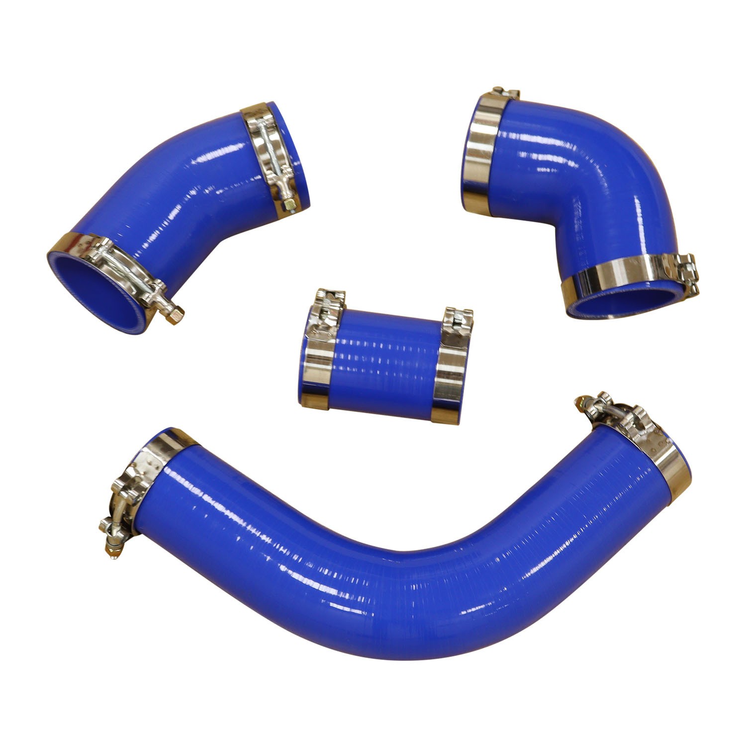 Silicone Hose Kit+Stainless Clamps For 2002~2004 GM 6.6L LB7 Duramax Diesel Blue