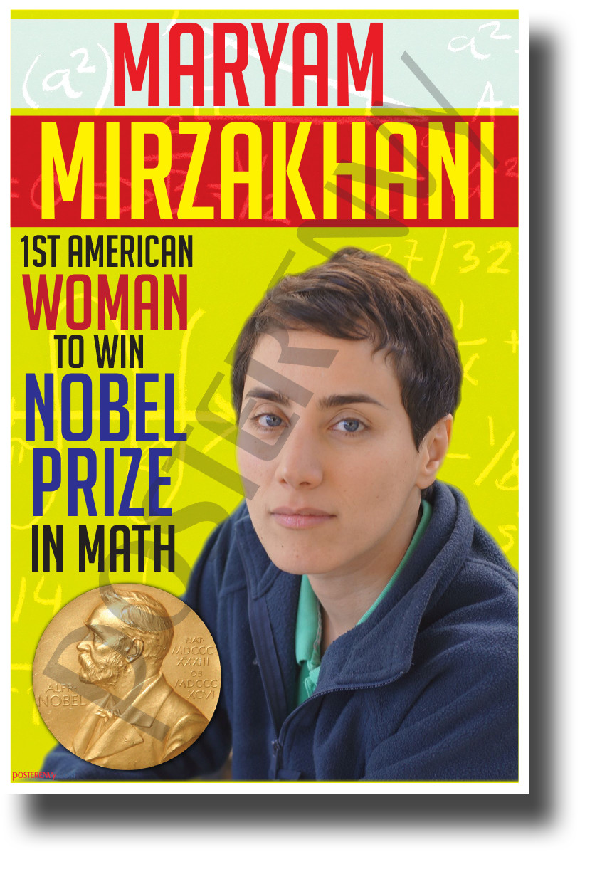 Maryam Mirzakhani - Nobel Prize Winner - NEW Famous Women Math POSTER (fp489)