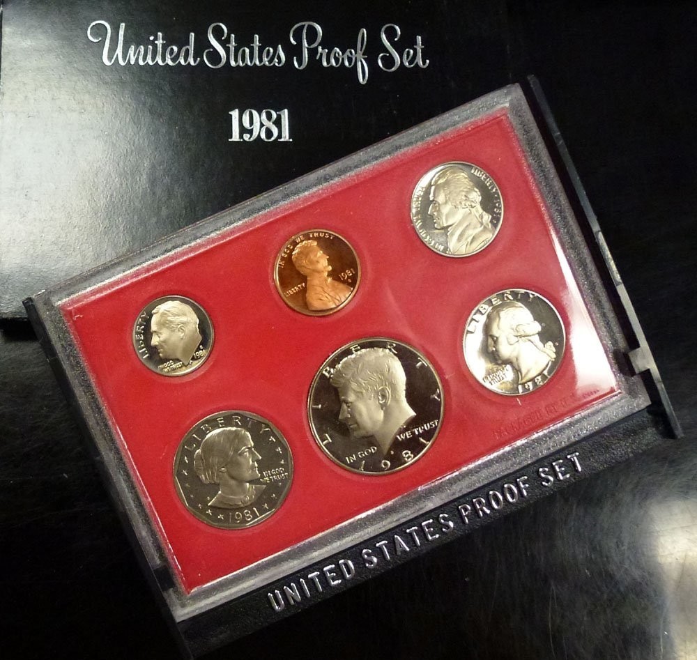 Rare 1981 S Mint Proof Set with Susan B. Anthony Dollar - Mint State Condition