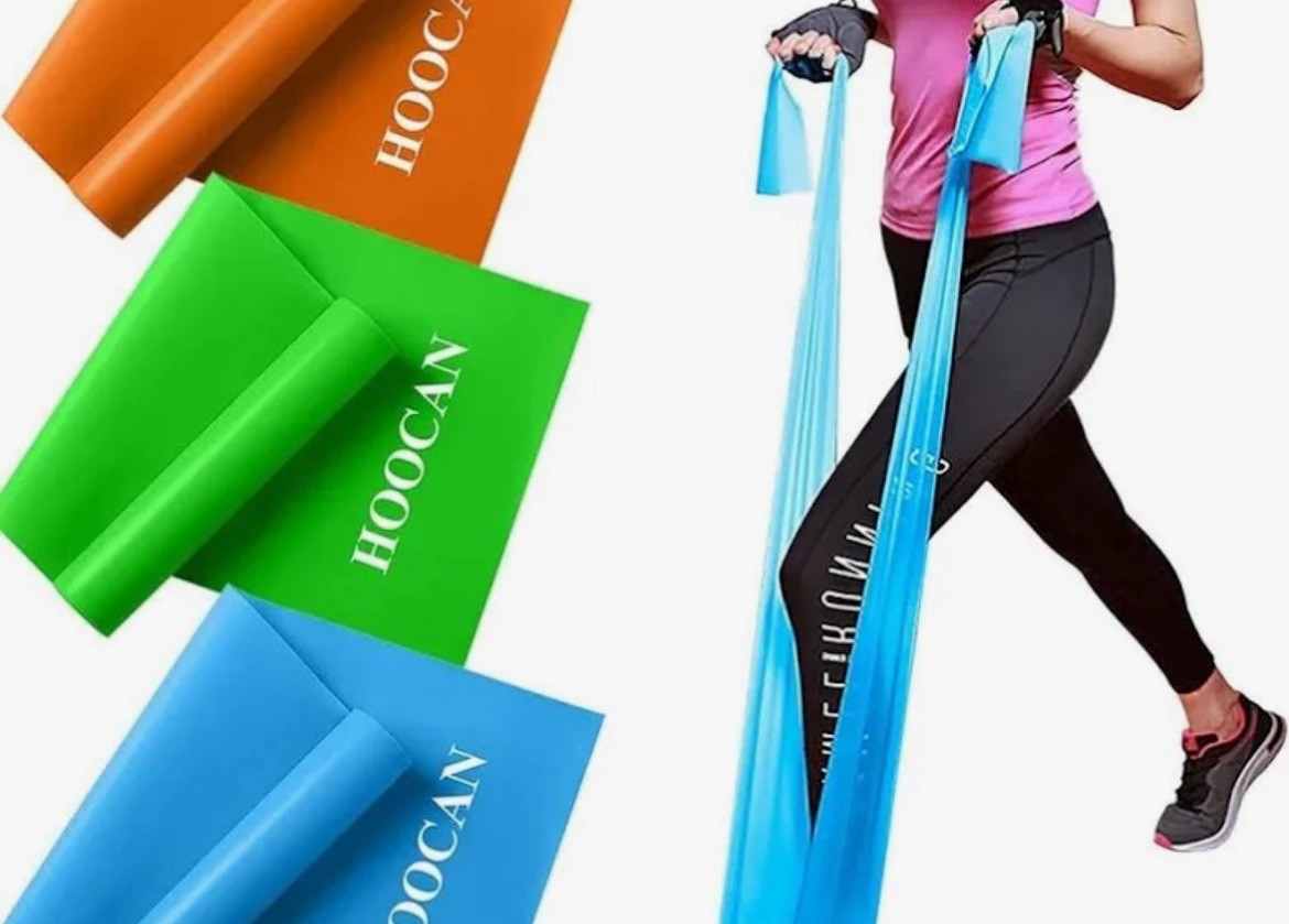 Hoocan Resistance Bands Set, Long Exercise Bands for Arms, Shoulders, Legs