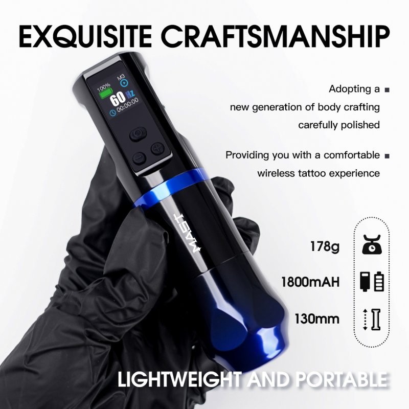 Dragonhawk Wireless Tattoo Pen Machine with Adjustable Frequency Mast Hertz