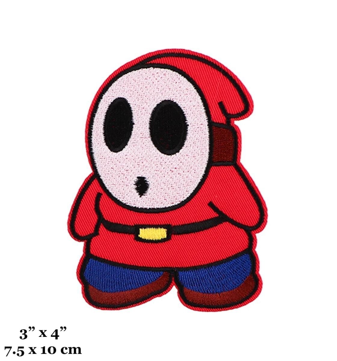 Shy Guy Super Mario Game Character Embroidered Iron On Patch