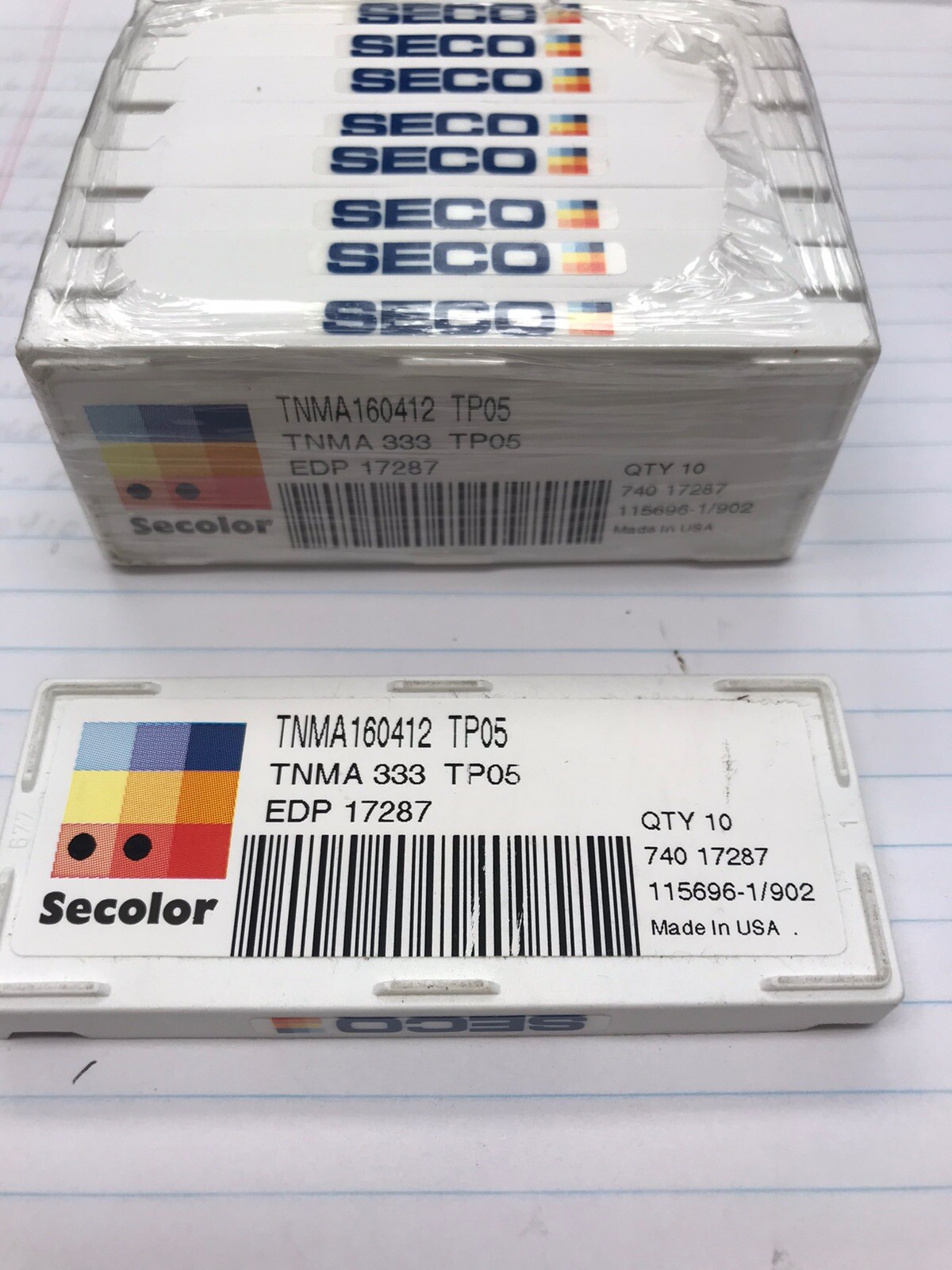 10 Pcs. TNMA333 TP05 SECO INSERT. (loc C19)
